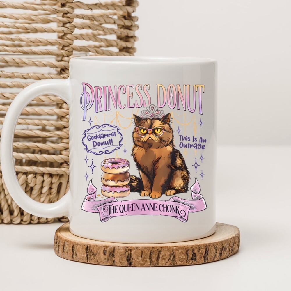 Dungeon Crawler Carl 15 oz Mug Coffee Cup Donut Cat Funny Novel Book 27